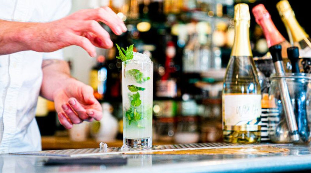 low alcohol mojito, infused with botanicals, vitamins and minerals 